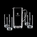 48 Oz. Crystalline Rexdale Pitcher w/ 4 Hiball Glasses